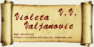 Violeta Valjanović vizit kartica